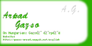 arpad gazso business card